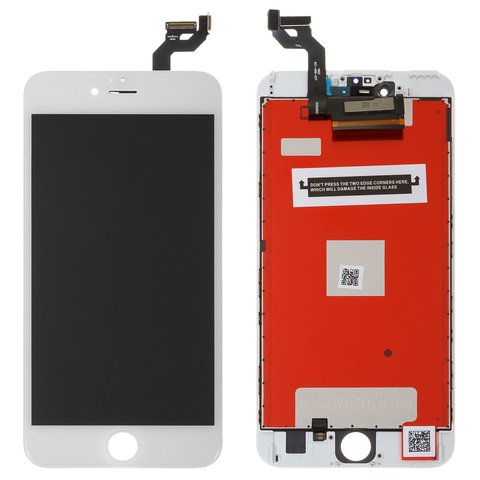 Дисплей для Apple iPhone 6S Plus, білий, з рамкою, High Copy, High Copy