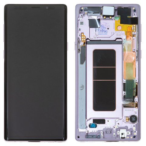 Дисплей для Samsung N960 Galaxy Note 9, фіолетовий, з рамкою, Original PRC , lavender purple