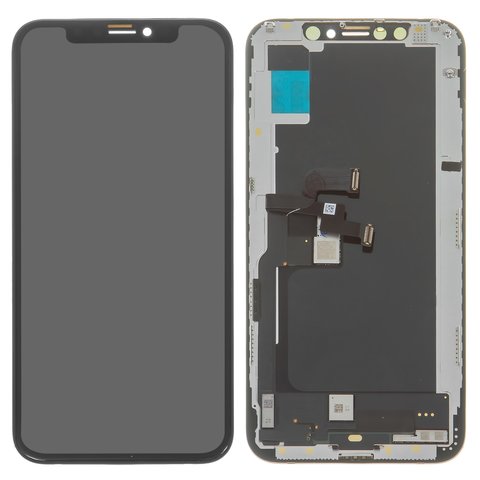 Дисплей  iPhone XS, чорний, із сенсорним екраном, з рамкою, OLED , оriginal lcd, оriginal glass, оriginal flat сable, оriginal touchscreen  Self welded OEM