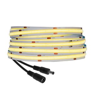 Світлодіодна стрічка COB 480 світлодіодів, теплий білий RA90, DC 12 В, 5 м 