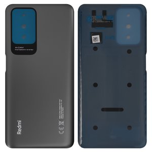 Задня панель корпуса для Xiaomi Redmi 10 2021 , Redmi 10 2022 , сіра, 21061119AG, 21061119DG, carbon gray