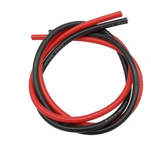 Провід в силіконовій ізоляції 6AWG, 16 мм², 1 м, чорний, UL3135