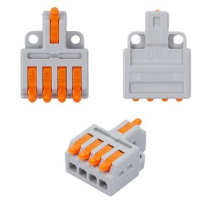 Клема швидкого монтажу D1 4, прохідна, 0,08–2.5 мм², 250 В, 32A