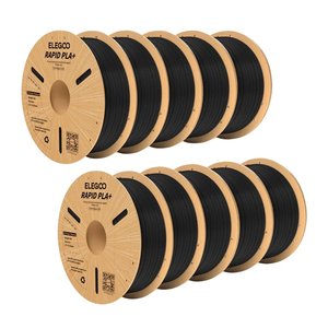Филамент для 3D принтера ELEGOO RAPID PLA+, черный black , 10 кг
