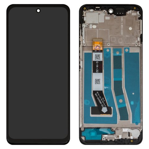 Дисплей для Motorola Moto G54, Moto G54 Power, черный, с рамкой, High Copy