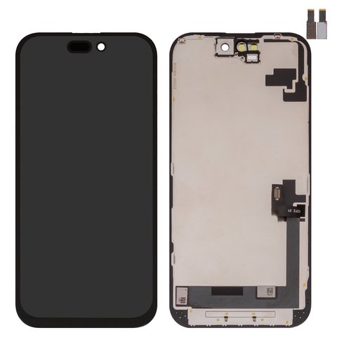 Дисплей для iPhone 16, чорний, з рамкою, High Copy, TFT , ZY, LTPS FHD