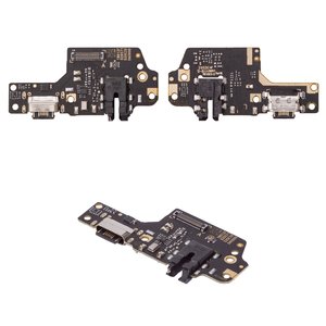 Шлейф для Xiaomi Redmi Note 8T, конектора навушників, конектора зарядки, з мікрофоном, з компонентами, High Copy, плата зарядки, M1908C3XG