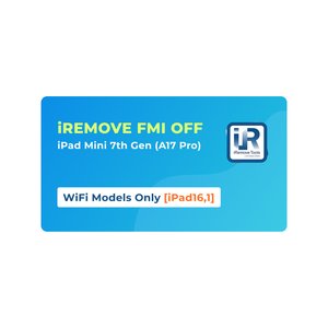 iRemove FMI OFF iPad Mini 7th Gen A17 Pro  лише WiFi моделі [iPad16,1]