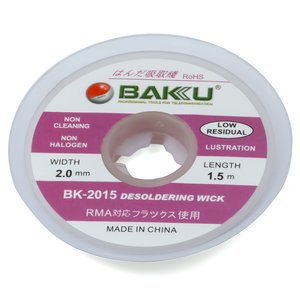 Стрічка для випаювання BAKU BK 2015, (Ш) 2,0 мм, (Д) 1,5 м Стрічка для випаювання BAKU BK 2015, (Ш) 2,0 мм, (Д) 1,5 м