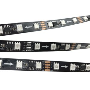 Світлодіодна стрічка RGB SMD5050, WS2818 (чорна, з управлінням, IP20, 12 В, 60 діодів/м, 5 м) Світлодіодна стрічка RGB SMD5050, WS2818 (чорна, з управлінням, IP20, 12 В, 60 діодів/м, 5 м)