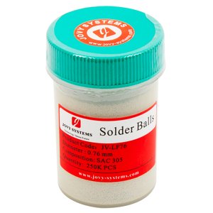 Lead-Free BGA Balls (0.76mm) JOVY SYSTEMS JV-LFSB076 Lead-Free BGA Balls (0.76mm) JOVY SYSTEMS JV-LFSB076
